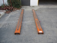 Lot Of 10' Industrial Forklift Extensions