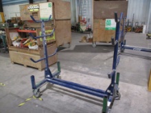Lot Of 56" x 34" Metal Portable Cart W/Misc Pipe