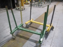 Lot Of (2) 4-Wheel HD Material Warehouse Carts