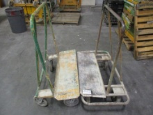 Lot Of (2) 4-Wheel HD Material Warehouse Carts