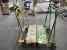 Lot Of (2) 4-Wheel HD Material Warehouse Carts