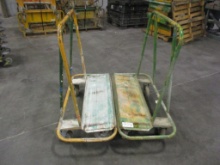 Lot Of (2) 4-Wheel HD Material Warehouse Carts