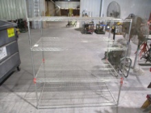 Lot Of 59" x 35" Metal 4-Tier Warehouse Rack