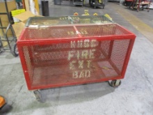 Lot Of 4' x 3' Rolling Lockable Two-Sided Cart