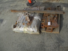 Lot Of Misc Metal Brackets & Bundle Of Rebar