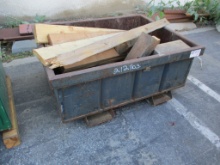 Lot Of 4' x 3' Metal Fork Trash Bin W/Misc