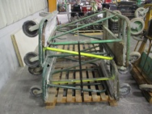 Lot Of (4) 4-Wheel HD Material Warehouse Carts