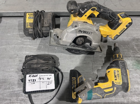 Lot Of Dewalt Circular Saw, Dewalt Screw Gun,