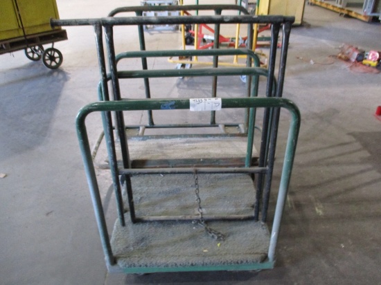 Lot Of (2) Rolling Lumber Carts