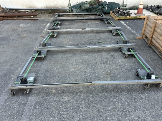 (4) 8' x 4.5' Pre-Fab Platform Moving Dollies,