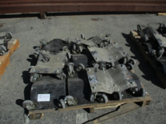 Lot Of (12) 4-Wheel Concave Dolly's