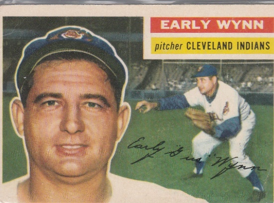 EARLY WYNN 1956 TOPPS CARD #187