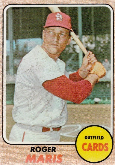 ROGER MARIS 1968 TOPPS CARD #330