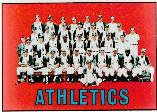 KANSAS CITY ATHLETICS 1967 TOPPS TEAM CARD #262