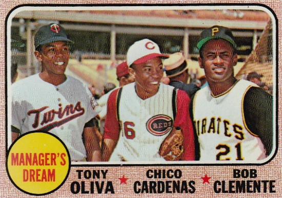 1968 TOPPS CARD #480 MANAGER'S DREAM / CLEMENTE