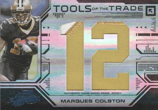 MARQUES COLSTON 2008 ABSOLUTE TOOLS OF THE TRADE PRIME 2 COLOR JERSEY CARD