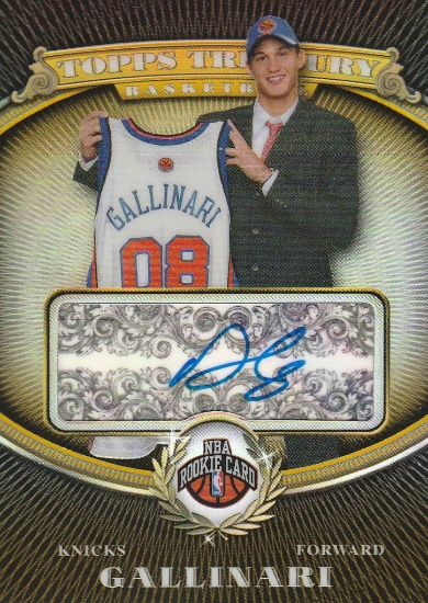 DANILO GALLINARI 2008 TOPS TREASURY ROOKIE REFRACTOR AUTOGRAPH CARD