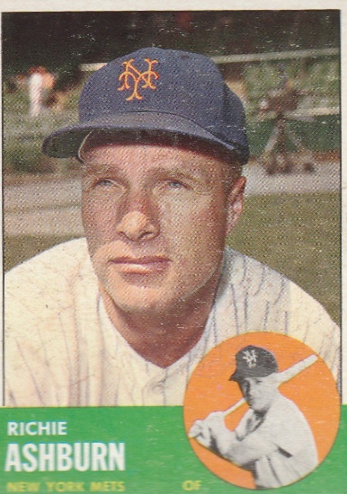 RICHIE ASHBURN 1963 TOPPS CARD #135