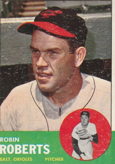 ROBIN ROBERTS 1963 TOPPS CARD #125