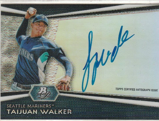 TAIJUAN WALKER 2012 BOWMAN PLATINUM AUTOGRAPH CARD