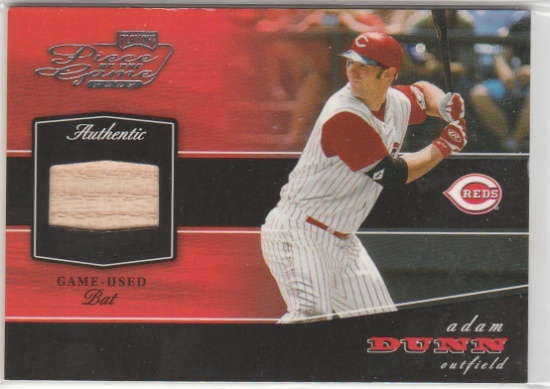 ADAM DUNN 2002 PLAYOFF PIECE OF THE GAME BAT CARD