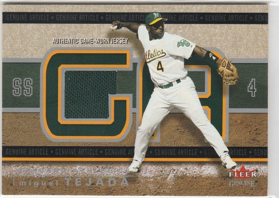 MIGUEL TEJADA 2002 FLEER GENUINE JERSEY CARD