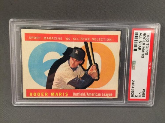 ROGER MARIS 1960 TOPPS CARD #565 HIGH NUMBER / GRADED