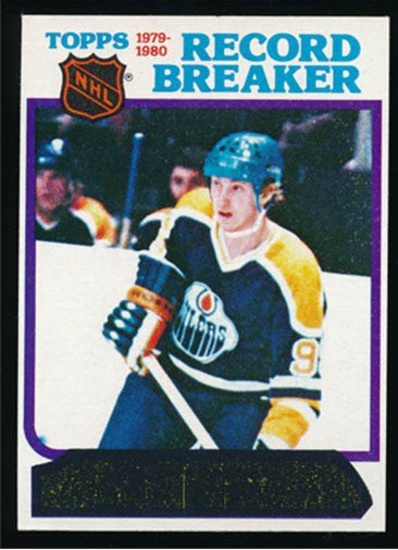 WAYNE GRETZKY 1980/81 TOPPS CARD #3 / RECORD BREAKER