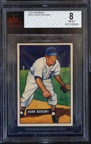 HANK BOROWY 1951 BOWMAN CARD #250 / GRADED