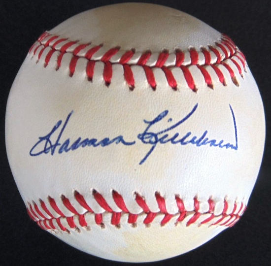 HARMON KILLEBREW AUTOGRAPHED AMERICAN LEAGUE BASEBALL WITH COS