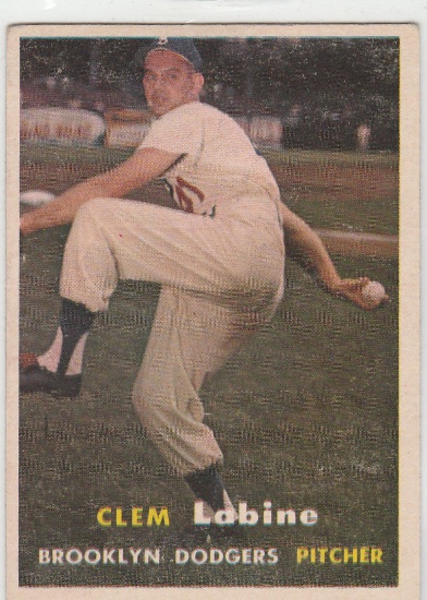 CLEM LABINE 1957 TOPPS CARD #53