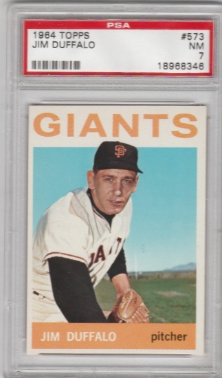 JIM DUFFALO 1964 TOPPS CARD #573 HIGH NUMBER / GRADED