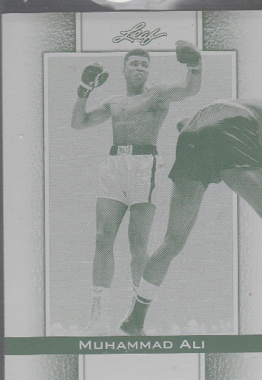 MUHAMMAD ALI 2011 LEAF ALL METAL BLACK PRINTING PLATE FOR CARD #84 / 1 OF 1