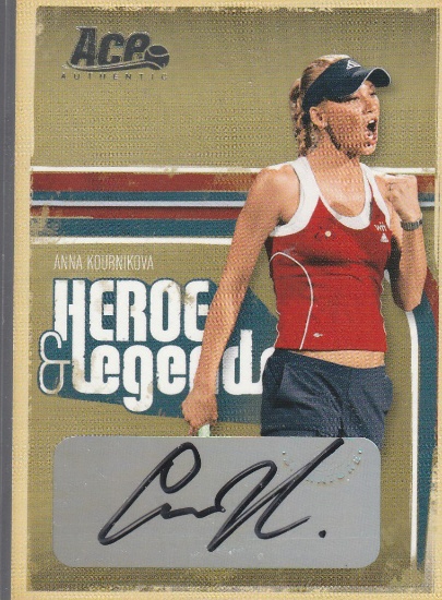 ANNA KOURNIKOVA 2006 ACE HEROES AND LEGENDS AUTOGRAPH CARD