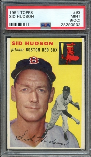 SID HUDSON 1954 TOPPS CARD #93 / GRADED