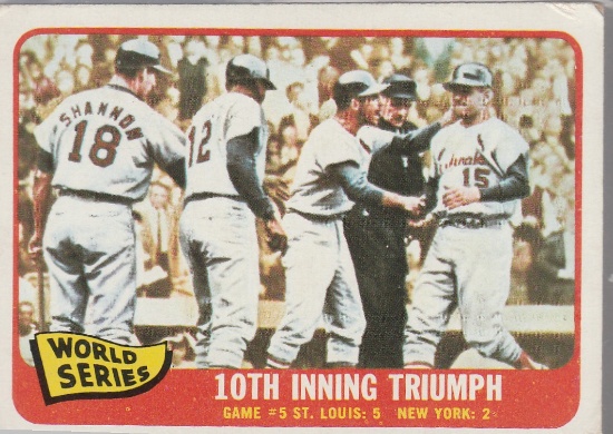 1965 TOPPS CARD #136 WORLD SERIES GAME #5