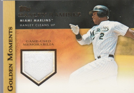 HANLEY RAMIREZ 2012 TOPPS GOLDEN MOMENTS JERSEY CARD