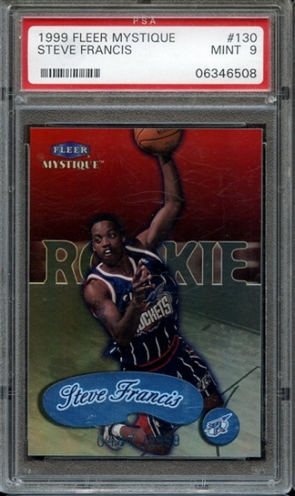 STEVE FRANCIS 1999 FLEER MYSTIQUE ROOKIE CARD #130 / GRADED
