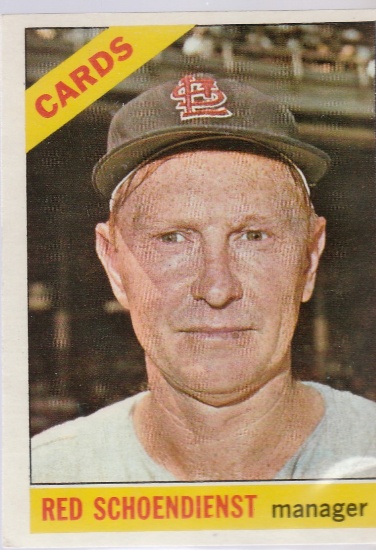 RED SCHOENDIENST 1966 TOPPS CARD #76