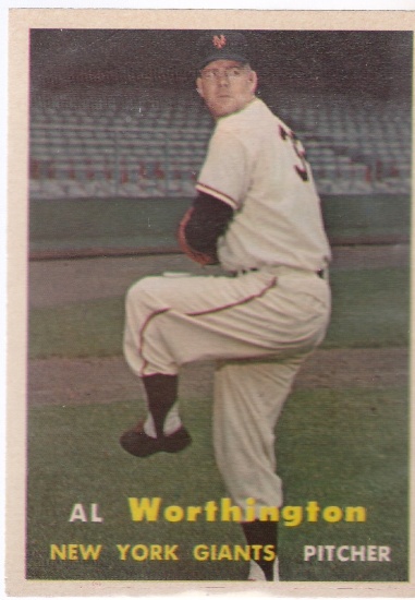 AL WORTHINGTON 1957 TOPPS CARD #39