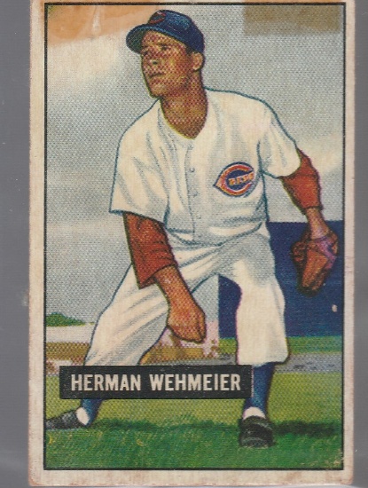 HERMAN WEHMEIER 1951 BOWMAN CARD #144