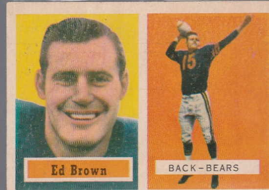 ED BROWN 1957 TOPPS CARD #43