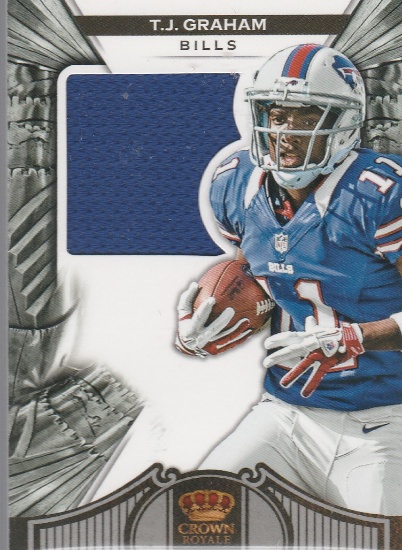T J GRAHAM 2012 CROWN ROYALE ROOKIE JERSEY CARD
