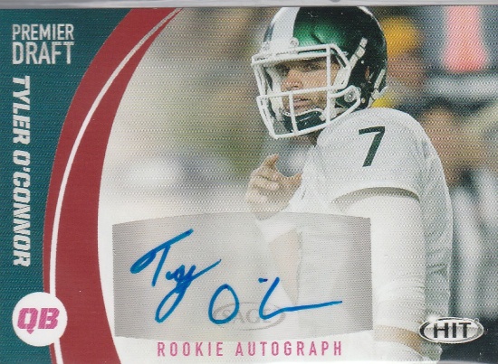 TYLER O'CONNOR 2017 SAGE HIT AUTOGRAPH CARD
