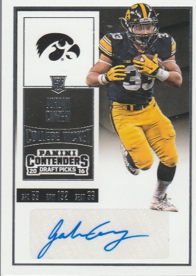 JORDAN CANZERI 2016 CONTENDERS DRAFT PICKS AUTOGRAPH COLLEGE TICKET CARD
