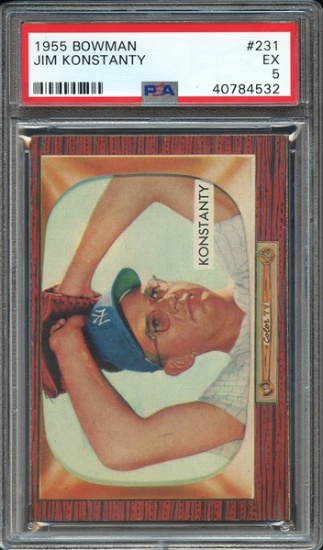 JIM KONSTANTY 1955 BOWMAN CARD #231 / GRADED