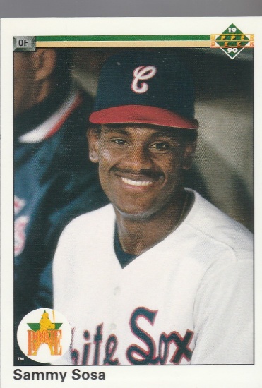 SAMMY SOSA 1990 UPPER DECK ROOKIE CARD #17