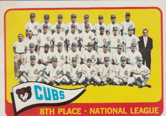 CHICAGO CUBS 1965 TOPPS TEAM CARD #91