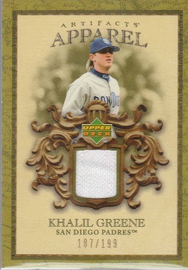 KHALIL GREENE 2007 ARTIFACTS JERSEY CARD