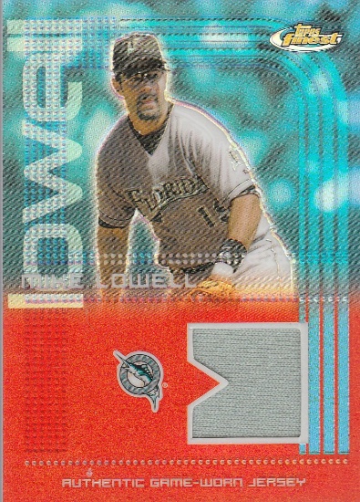 MIKE LOWELL 2004 TOPPS FINEST JERSEY CARD